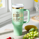 Green to Gold Stainless Steel Tumbler with Removable Handle (40oz)