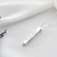 Black Stainless Steel Vertical Bar Necklace (6pcs)