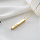Black Stainless Steel Vertical Bar Necklace (6pcs)