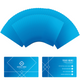 Blue Metal Business Card Blanks (60pcs)