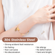 Gold Stainless Steel Necklace Bracelet Tag DIY Set (6pcs)