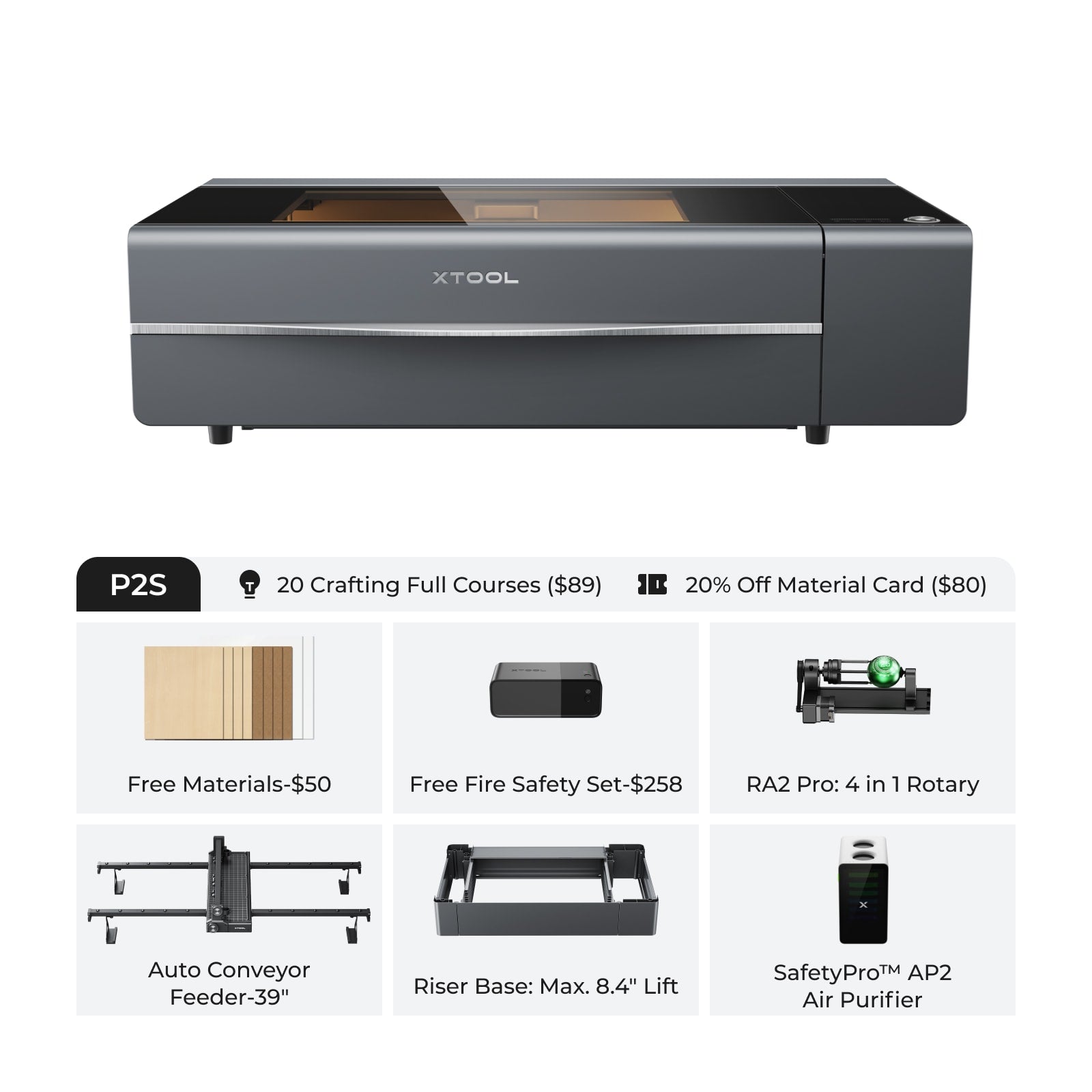 xTool P2/ P2S + F1/ F1 Ultra Ultimate Productive Business Duo