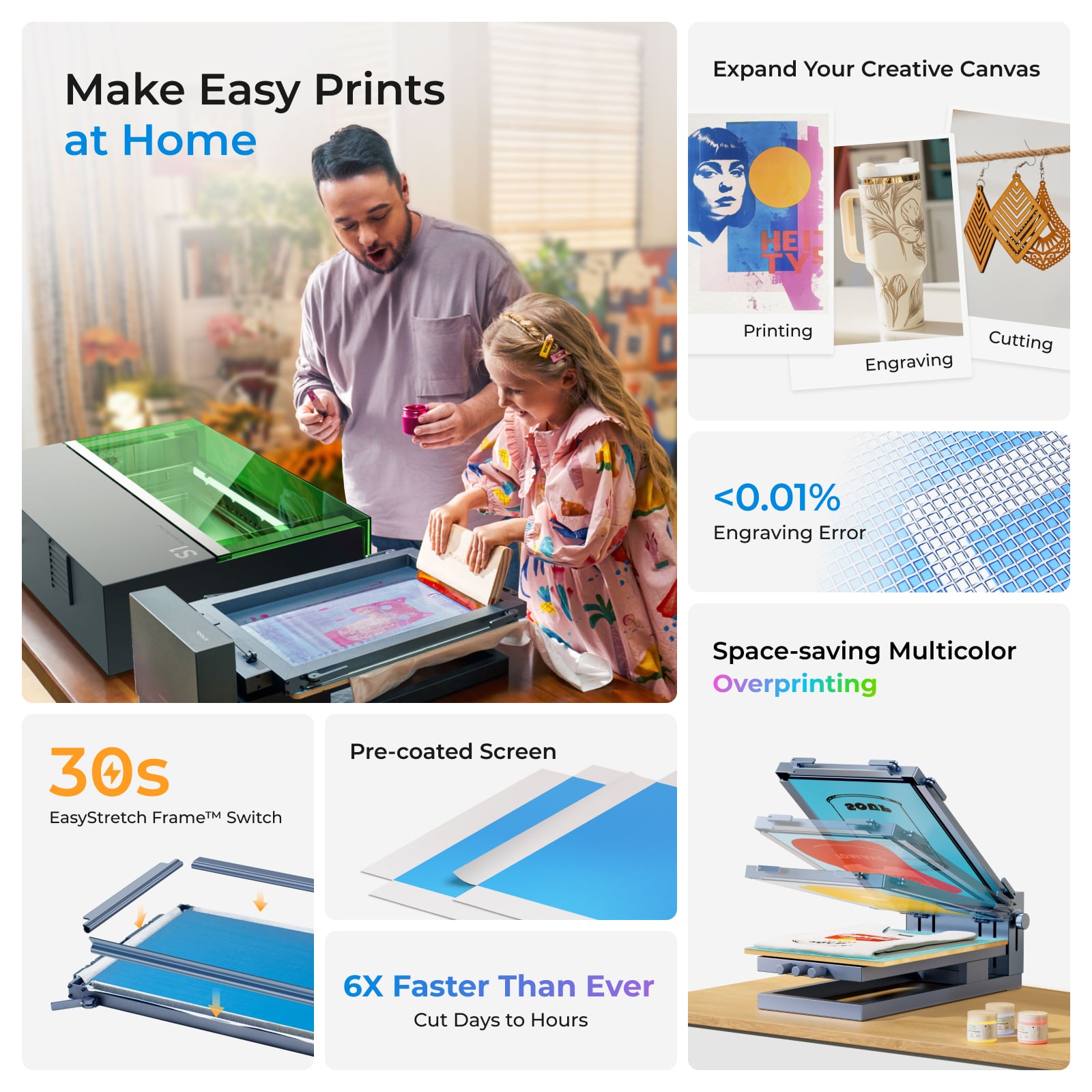 xTool Screen Printer: 1st Screen Printing Solution with Laser