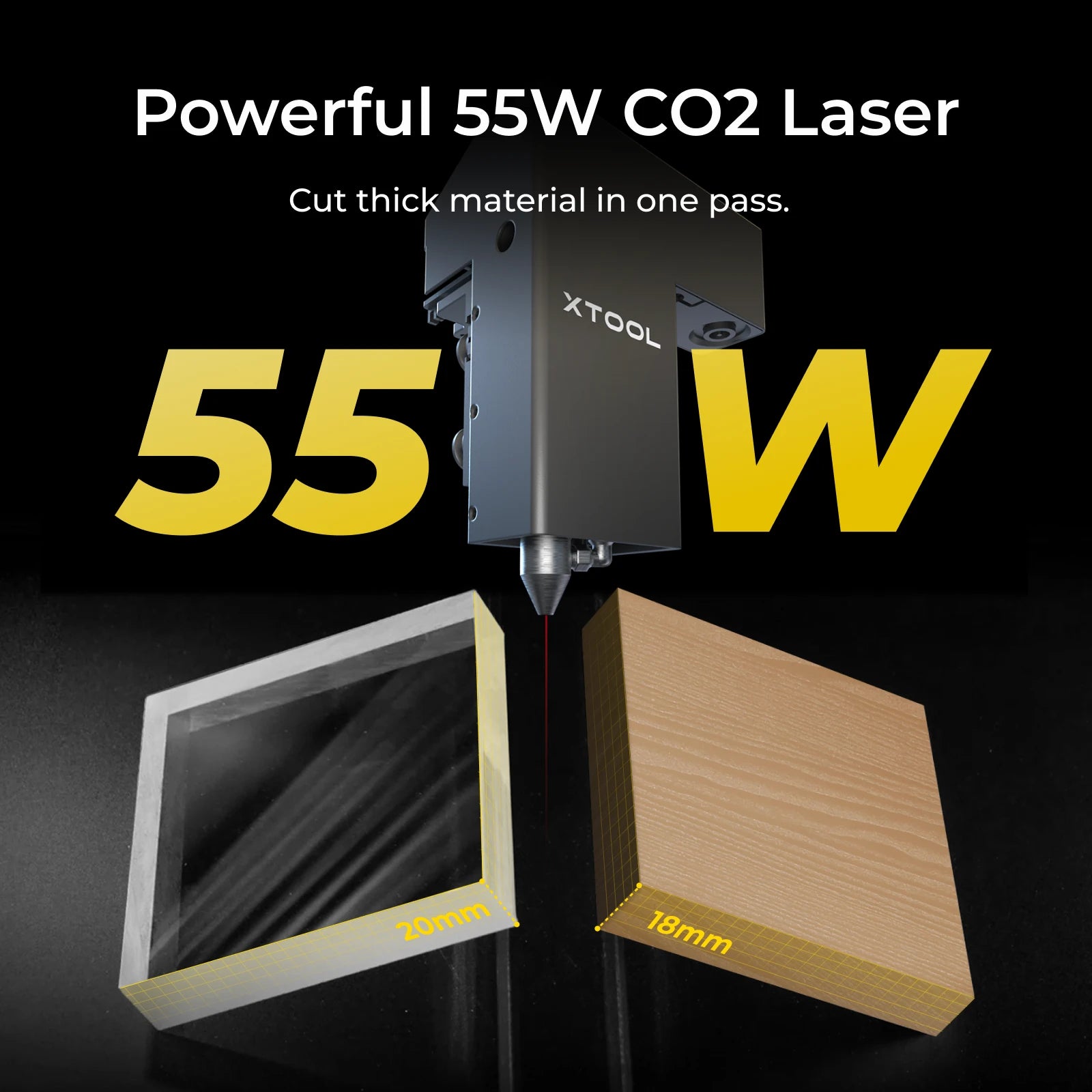 xTool P2 : Découpeur laser CO2 de bureau 55 W