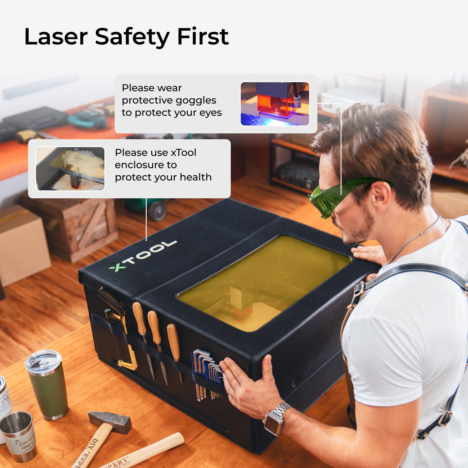 Machine de découpe et graveur laser de bureau xTool D1 Pro 2.0