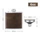 Black to Silver Laserable PU Stainless Steel Hip Flask (6oz)