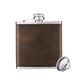 Black to Silver Laserable PU Stainless Steel Hip Flask (6oz)
