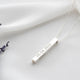 Stainless Steel Silver Vertical Bar Necklace (6pcs)