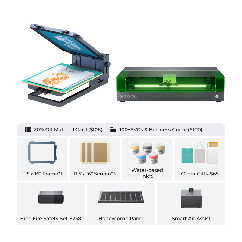 xTool Screen Printer: 1st Screen Printing Solution with Laser