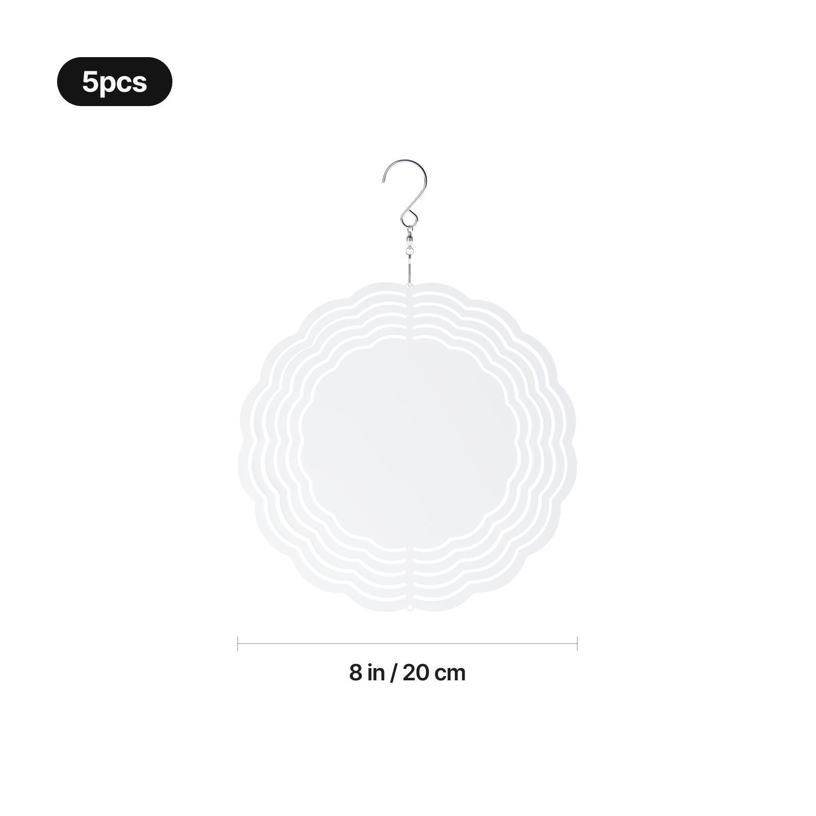 Blank sublimation wind spinner 5pcs 04