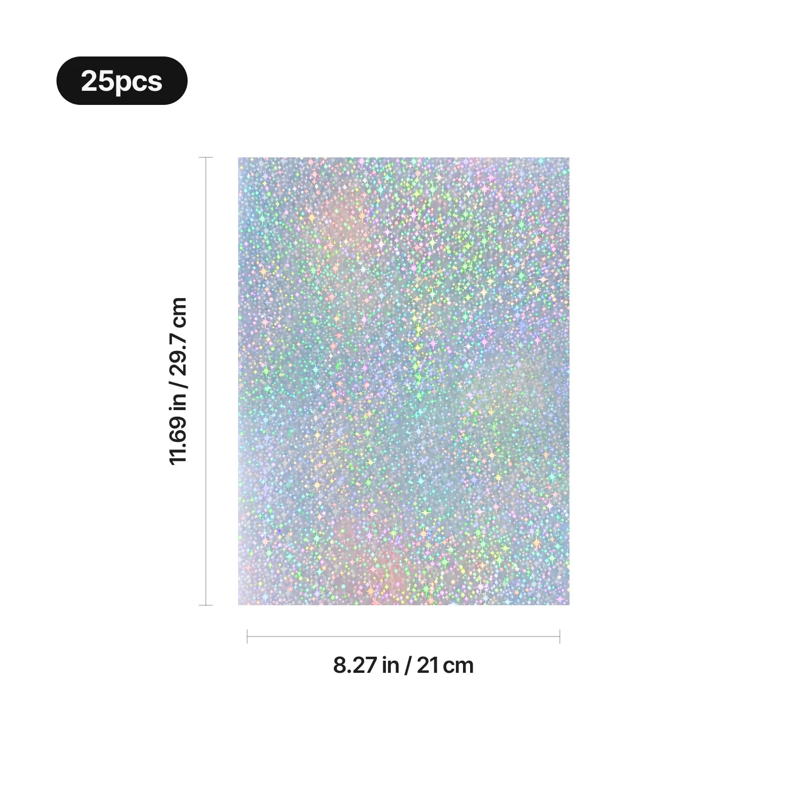 Holographic star inkjet sticker paper 25pcs 03