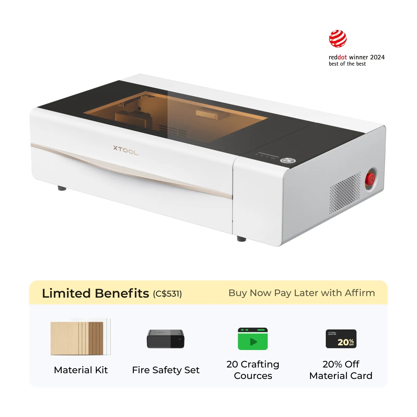 xTool P2S 55W Desktop CO2 Laser Cutter