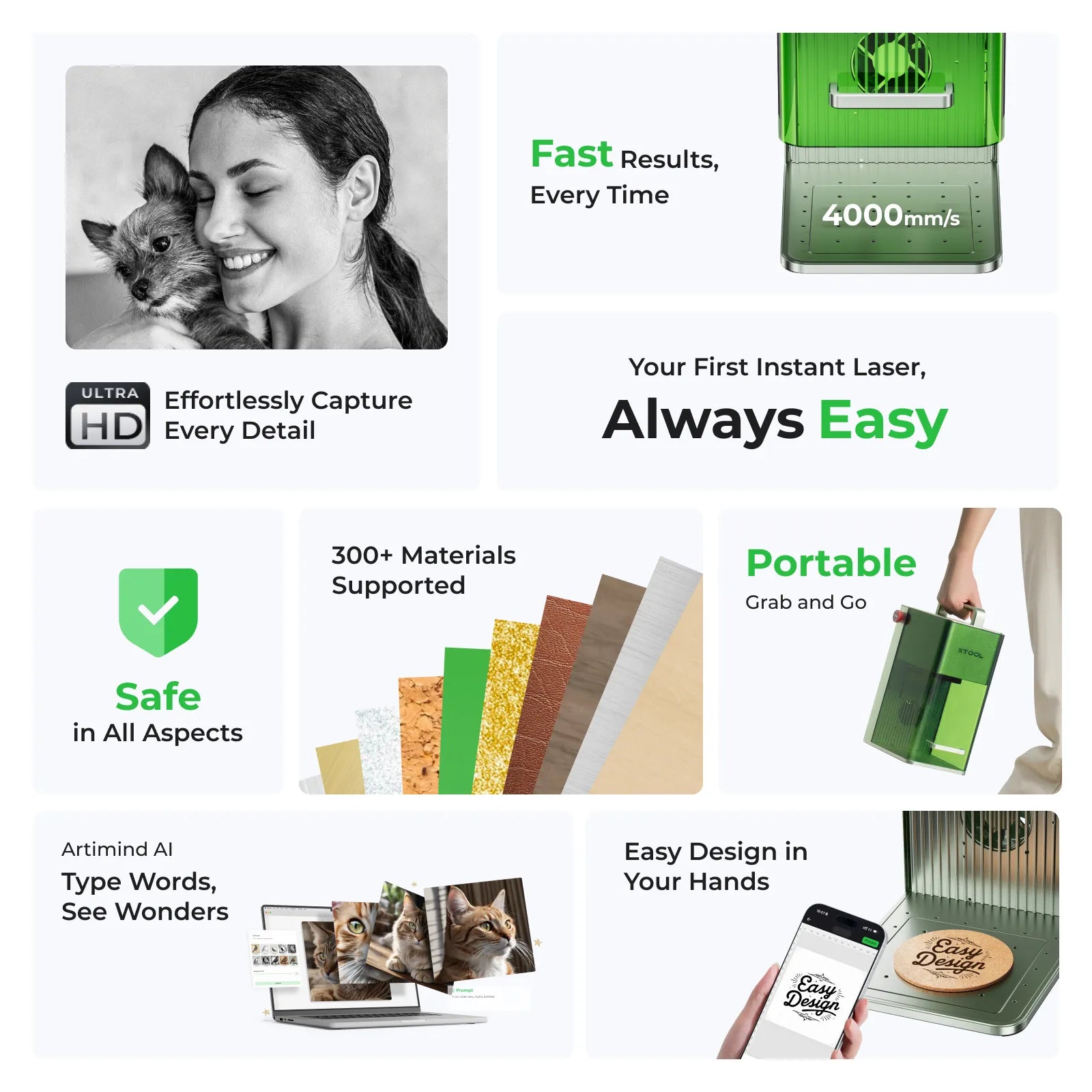 xTool F1: Fastest Portable Laser Engraver with  IR + Diode Laser