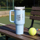 Pastel Blue to Silver Glow in the Dark Stainless Steel Tumbler with Removable Handle (40oz)