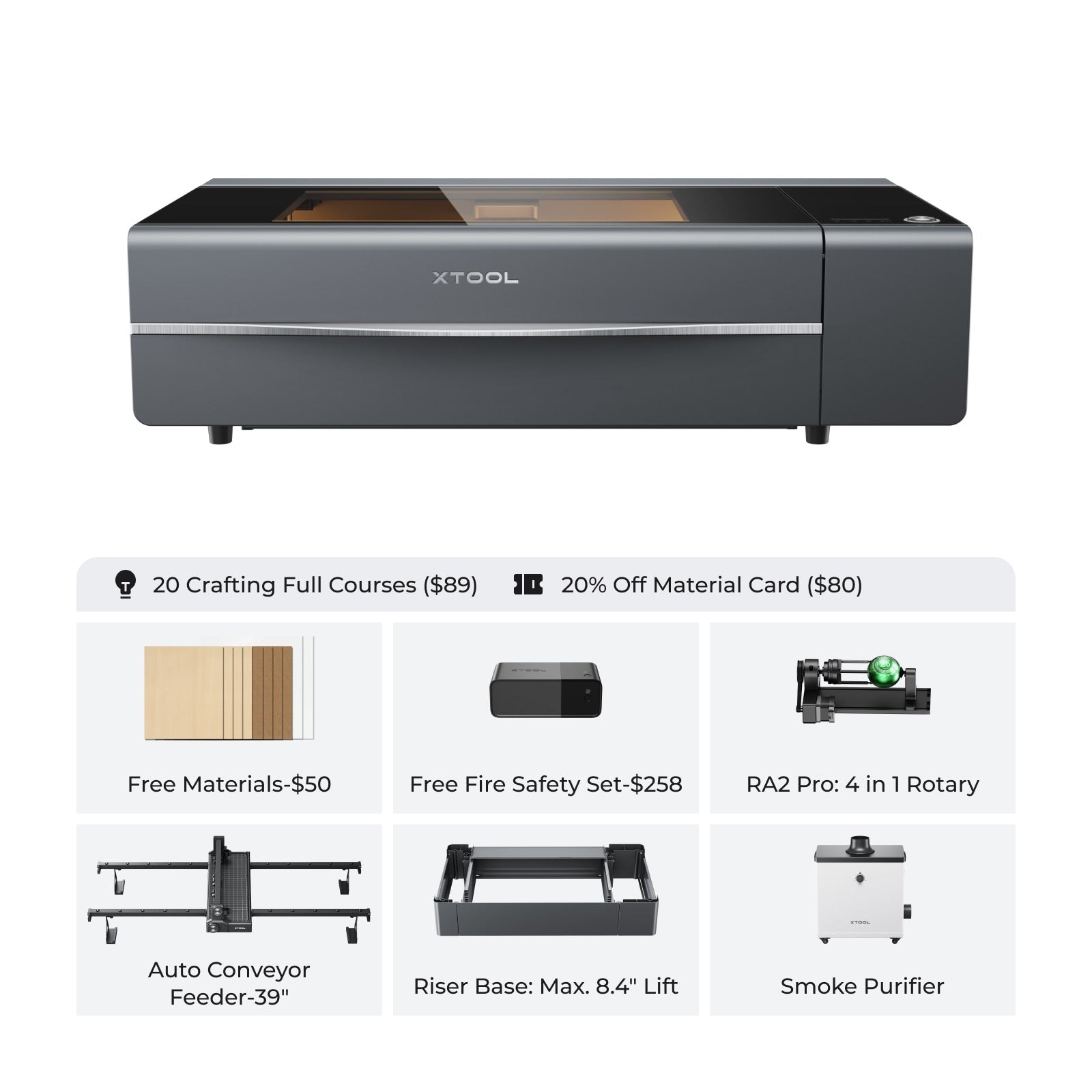 xTool P2 55W Desktop CO2 Laser Cutter