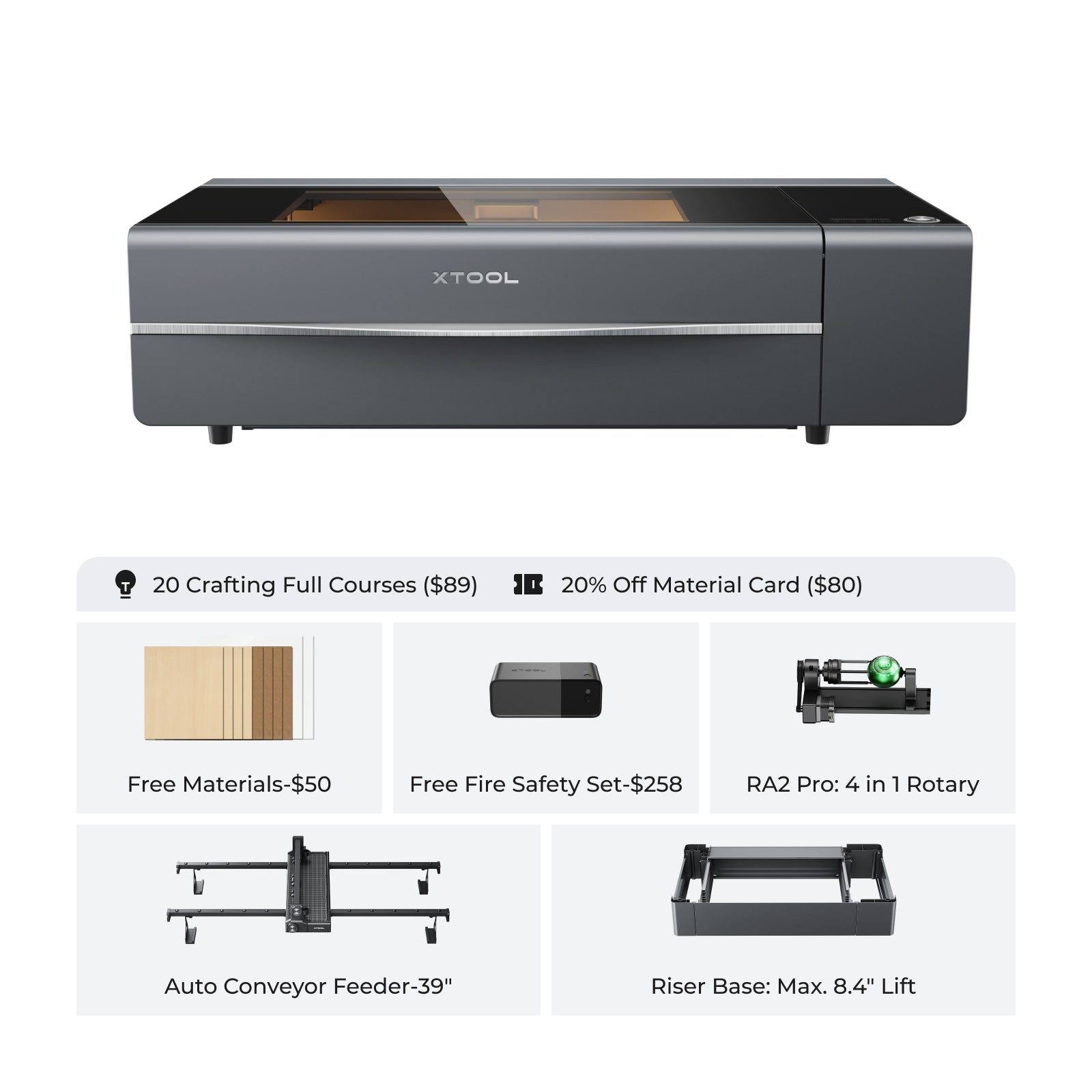 xTool P2 55W Desktop CO2 Laser Cutter