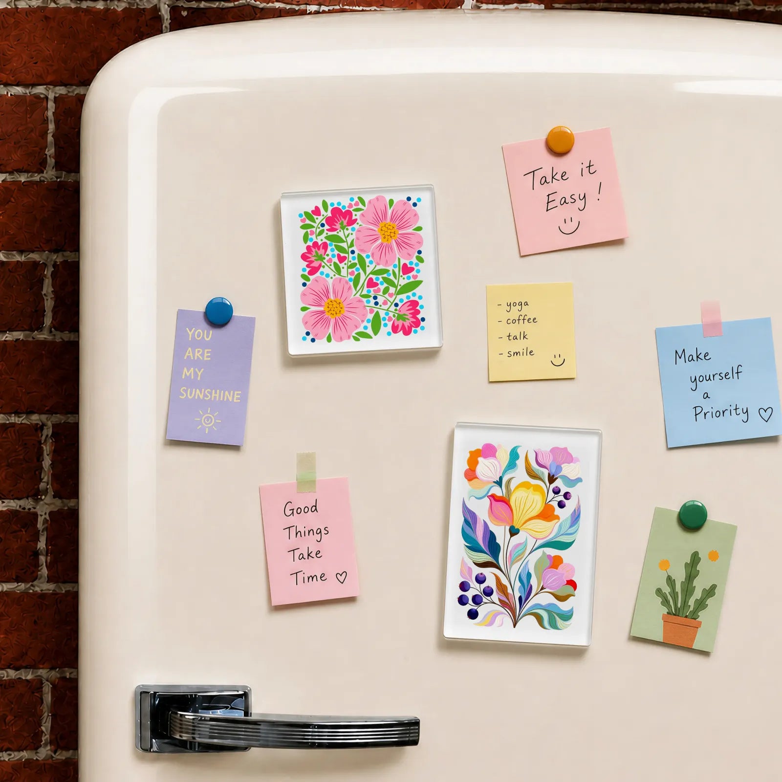 Square acrylic fridge magnet 02