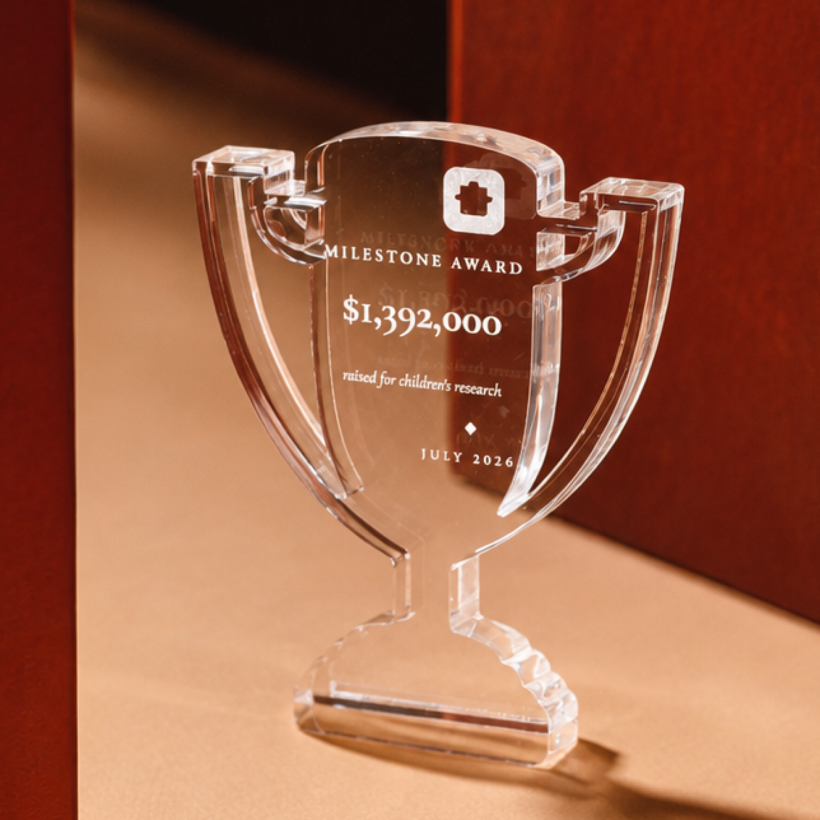 Trophy shaped acrylic award 2pcs 03