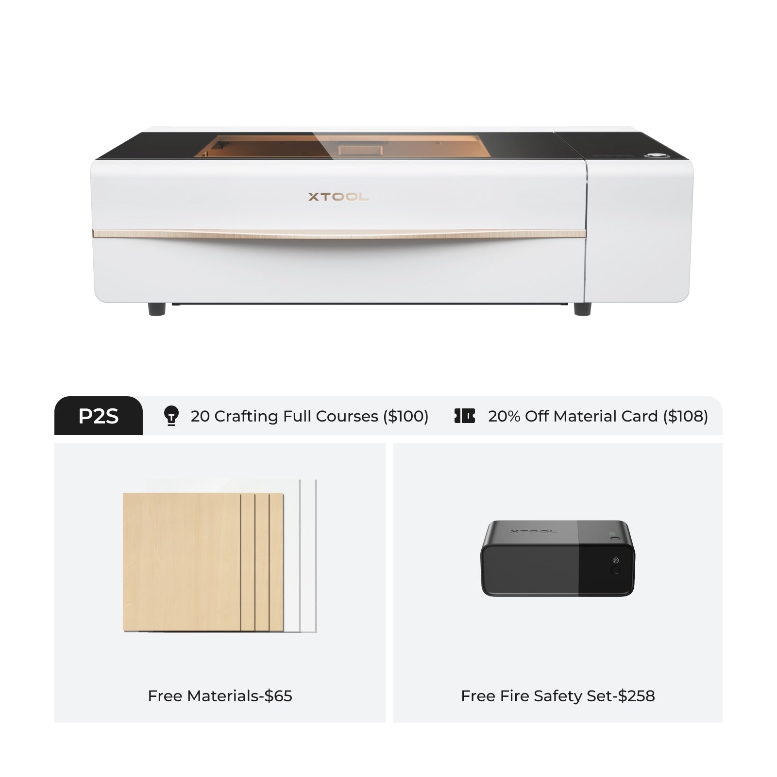 xTool P2S 55W Desktop CO2 Laser Cutter