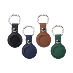 Xtool muti color pu leather keychain for apple airtags holder index medium
