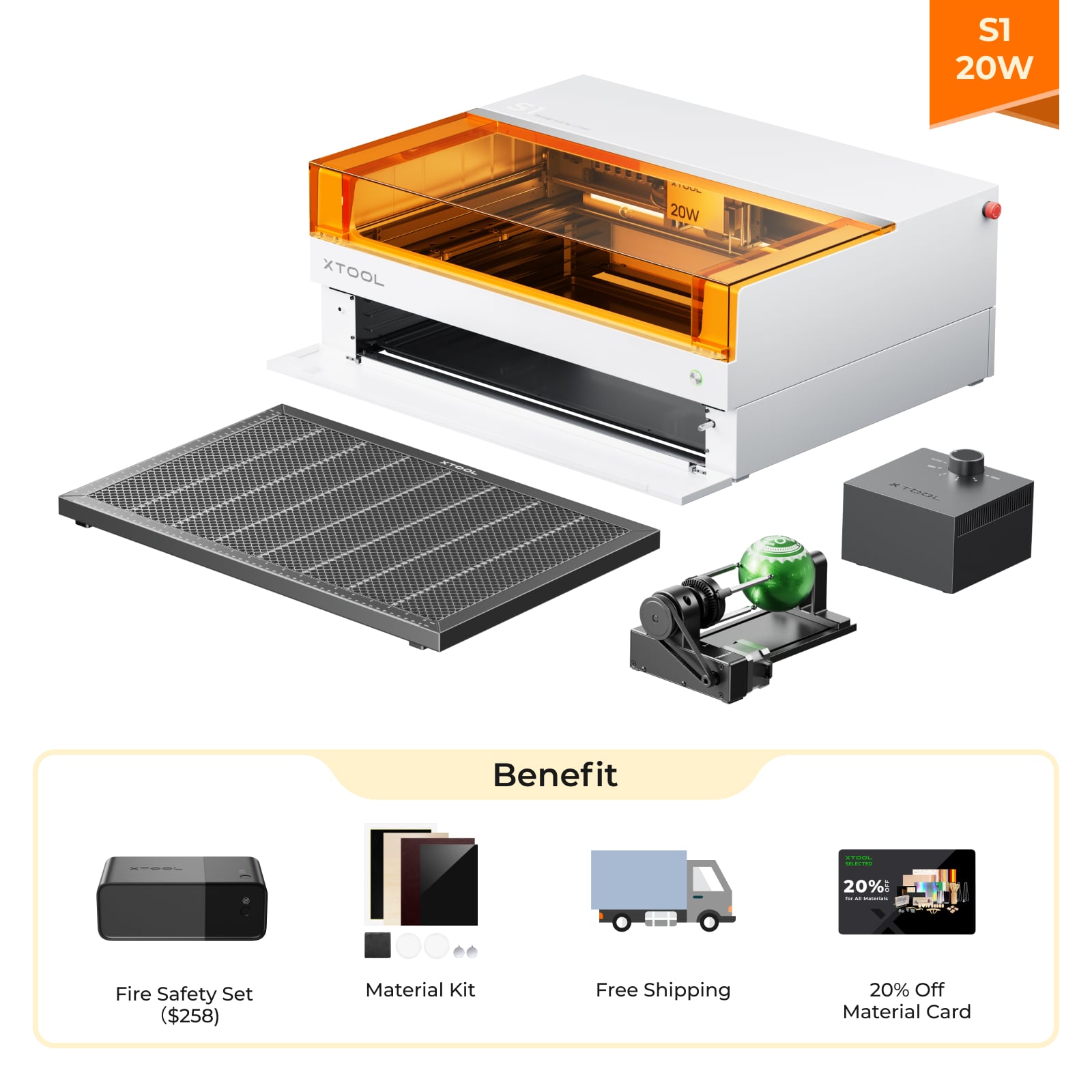 xTool S1 Enclosed Diode Laser Cutter (20W)