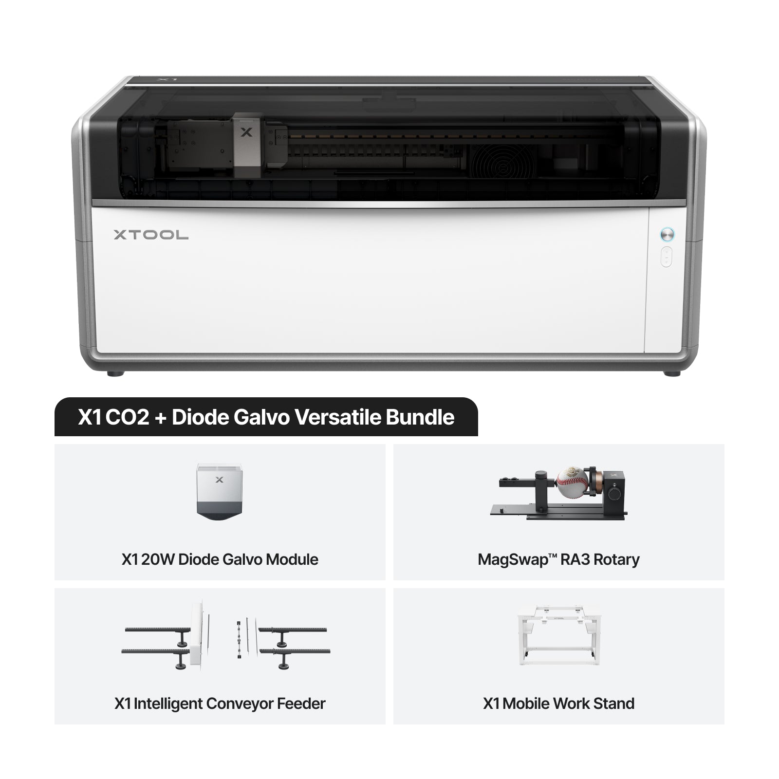 Xtool x1 co2 diode galvo versatile bundle