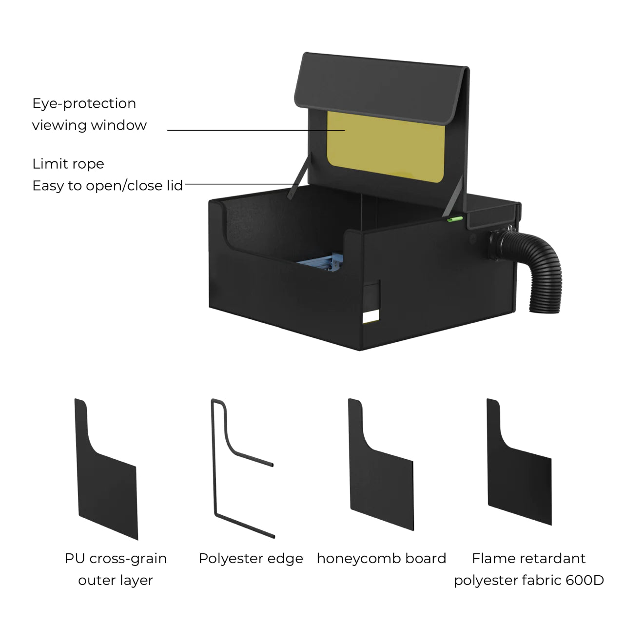 xTool Enclosure: foldable and smoke-proof cover for D1/D1 Pro and other laser engravers