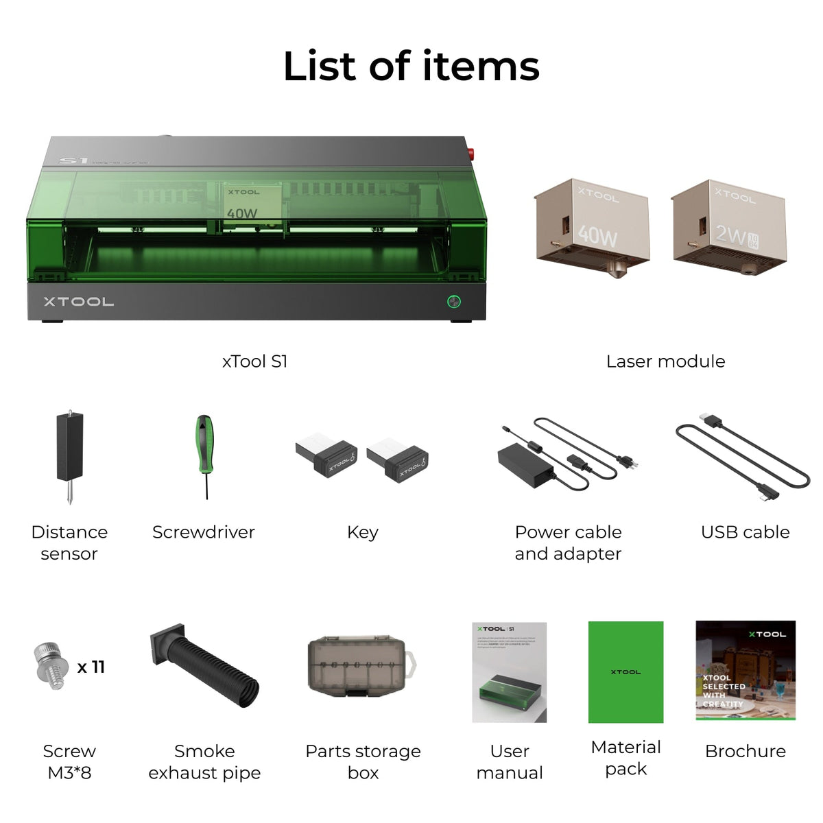 未開封CD　'else/Cutter xTool S1 + 1064nm IR Laser Kit: Enclosed Diode Laser